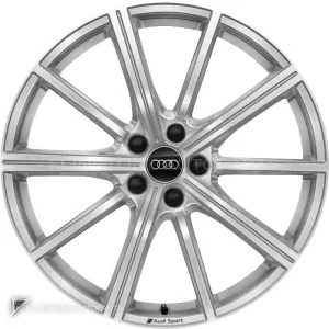 ล้อแท้ Audi Sport 10 Spoke Star ขอบ 20 นิ้ว รุ่น Q3 83A สี Galvano Silver with Diamond Cut