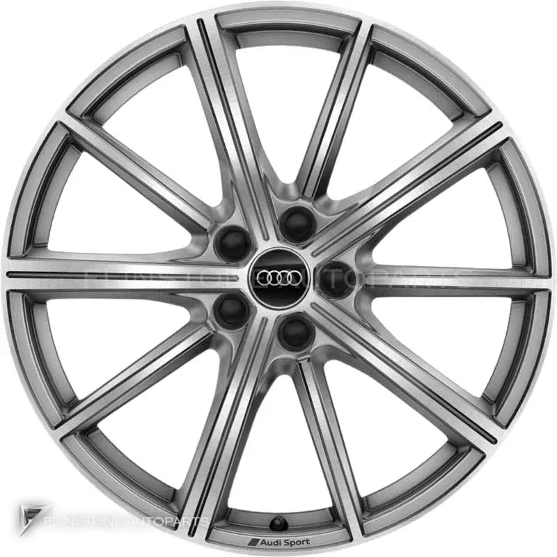 ล้อแท้นำเข้า Audi Sport 10 Spoke Star ขอบ 20 นิ้ว รุ่น Q5 80A สี Galvano Silver with Diamond Cut