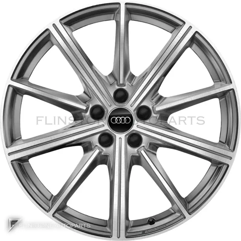 ล้อแท้ Audi Sport 10 Spoke Star ขอบ 20 นิ้ว รุ่น A7 4K8 สี Dark Galvanic Silver with Diamond Cut