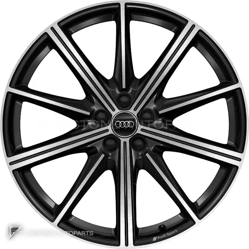 ล้อแท้นำเข้า Audi Sport 10 Spoke Star ขอบ 21 นิ้ว รุ่น Q7 4M สี Anthracite Black with Diamond Cut