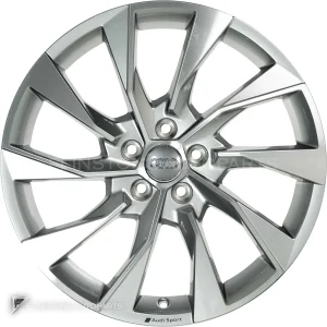 ล้อแท้ Audi Sport 10 Spoke Turbine ขอบ 19 นิ้ว รุ่น A4 8W สี Dark Galvanic Silver with Diamond Cut