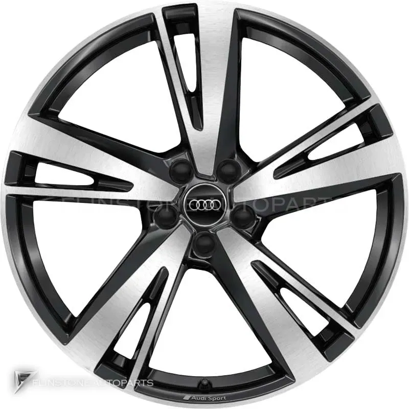 ล้อแท้นำเข้า Audi Sport 5 Arm Blade ขอบ 21 นิ้ว รุ่น A6 4K สี Titanium Grey with Diamond Cut