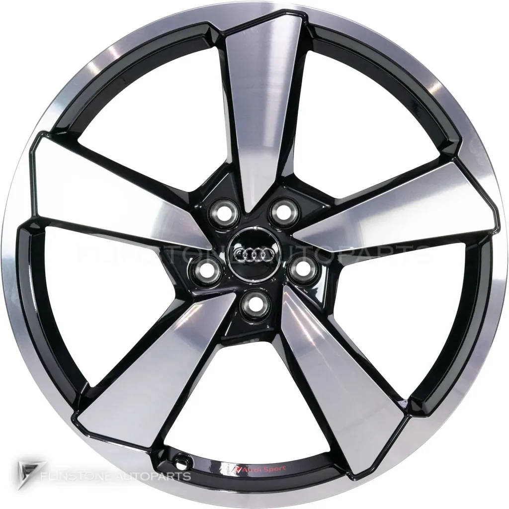 ล้อแท้นำเข้า Audi Sport 5 Arm Cutter ขอบ 20 นิ้ว รุ่น Q5 80A สี Anthracite Black with Diamond Cut