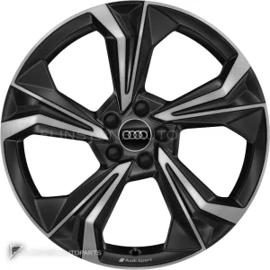 ล้อแท้ Audi Sport 5 Arm Jet ขอบ 18 นิ้ว รุ่น A1 82A สี Matt Black with Diamond Cut