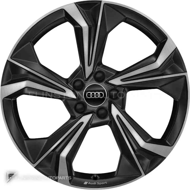ล้อแท้นำเข้า Audi Sport 5 Arm Jet ขอบ 18 นิ้ว รุ่น A1 82A สี Matt Black with Diamond Cut