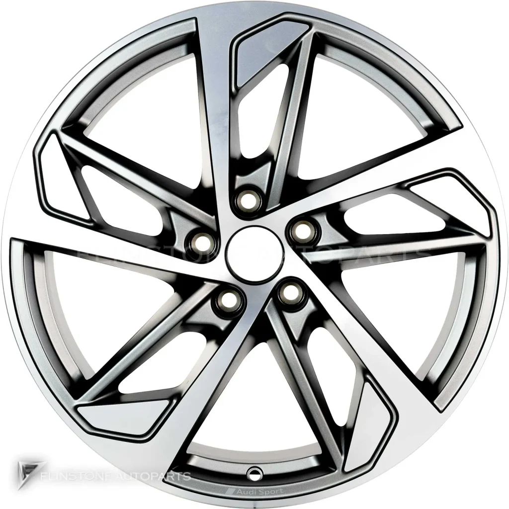 ล้อแท้นำเข้า Audi Sport 5 Arm Trapezoid ขอบ 19 นิ้ว รุ่น A3 8Y สี Titanium Grey with Diamond Cut