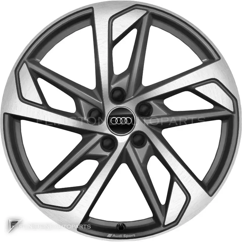 ล้อแท้นำเข้า Audi Sport 5 Arm Trapezoid ขอบ 19 นิ้ว รุ่น Q3 83A สี Titanium Grey with Diamond Cut
