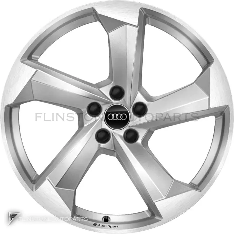 ล้อแท้นำเข้า Audi Sport 5 Arm Turbine ขอบ 18 นิ้ว รุ่น A1 82A สี Dark Galvanic Silver with Diamond Cut