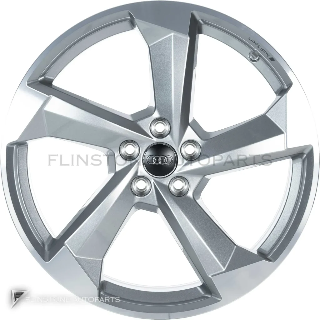 ล้อแท้นำเข้า Audi Sport 5 Arm Turbine ขอบ 20 นิ้ว รุ่น A6 4K9 สี Dark Galvanic Silver with Diamond Cut