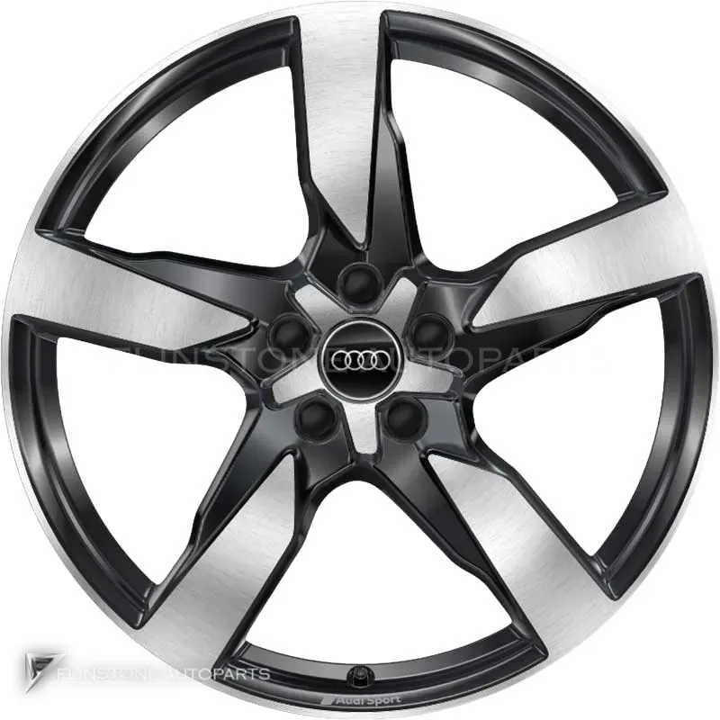 ล้อแท้นำเข้า Audi Sport 5 Arm ขอบ 20 นิ้ว รุ่น A6 4K สี Anthracite Black with Diamond Cut
