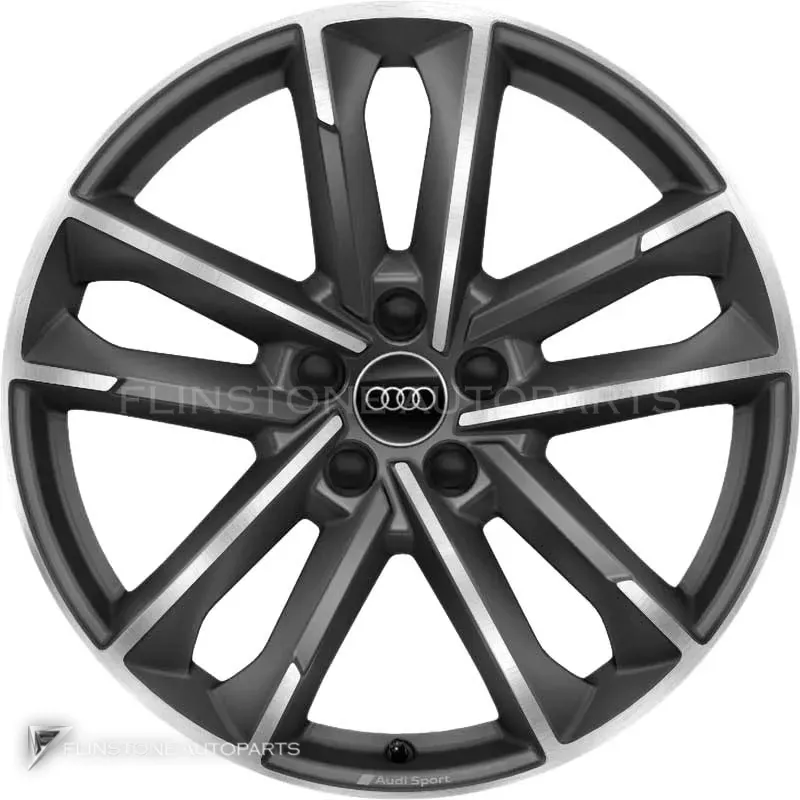 ล้อแท้นำเข้า Audi Sport 5 Double Arm ขอบ 19 นิ้ว รุ่น Q3 83A สี Titanium Grey with Diamond Cut