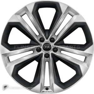 ล้อแท้ Audi Sport 5 Double Spoke Module ขอบ 22 นิ้ว รุ่น Q8 4M8 สี Galvano Silver
