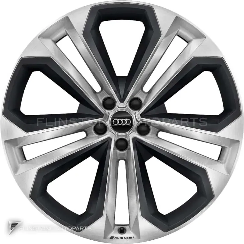ล้อแท้นำเข้า Audi Sport 5 Double Spoke Module ขอบ 22 นิ้ว รุ่น Q8 4M8 สี Galvano Silver