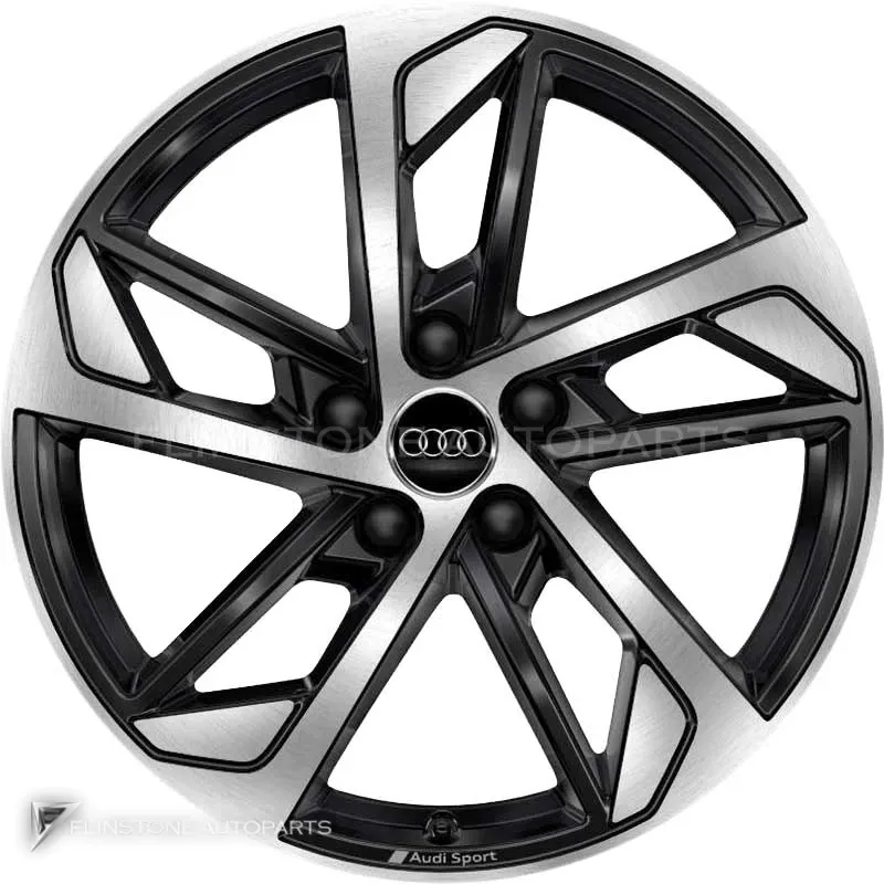 ล้อแท้นำเข้า Audi Sport 5 Double ขอบ 18 นิ้ว รุ่น A3 8V สี Anthracite Black with Diamond Cut