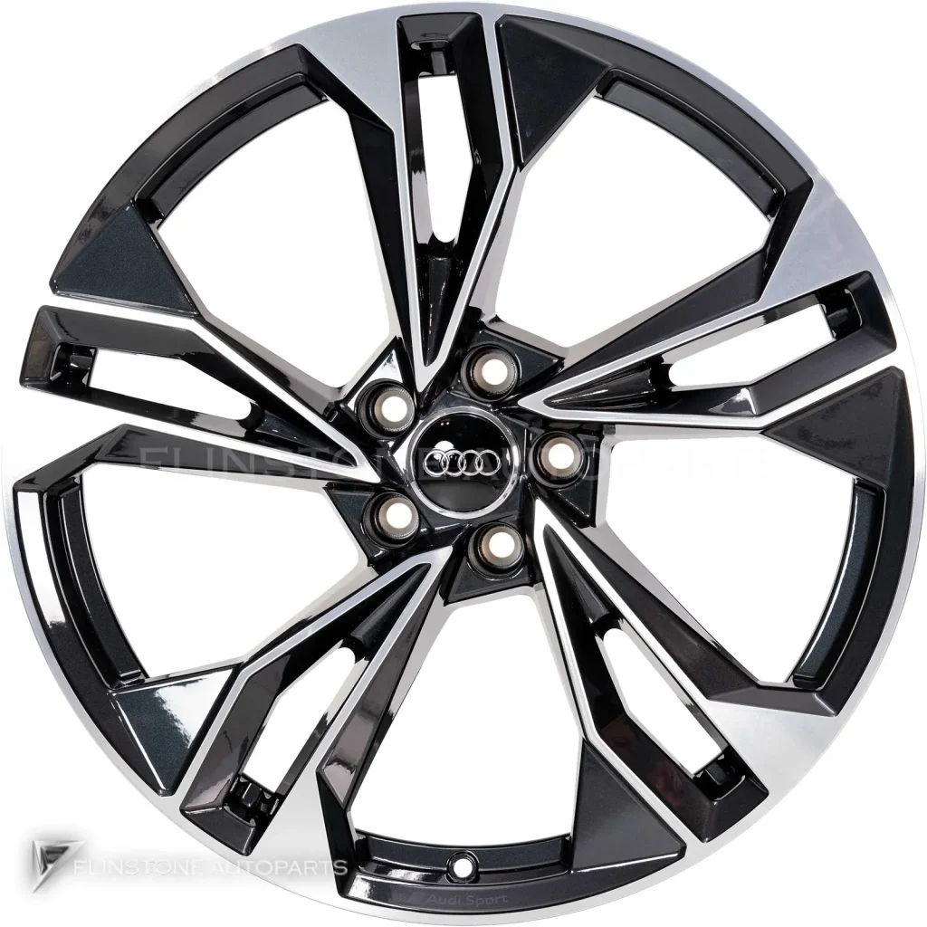 ล้อแท้นำเข้า Audi Sport 5 Twin Spoke Polygon ขอบ 20 นิ้ว รุ่น A4 8W สี Anthracite Black with Diamond Cut