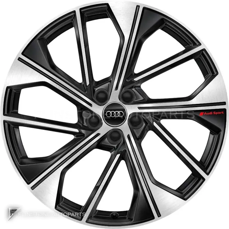 ล้อแท้นำเข้า Audi Sport 5 V Spoke Offset ขอบ 21 นิ้ว รุ่น Q5 80A สี Anthracite Black with Diamond Cut