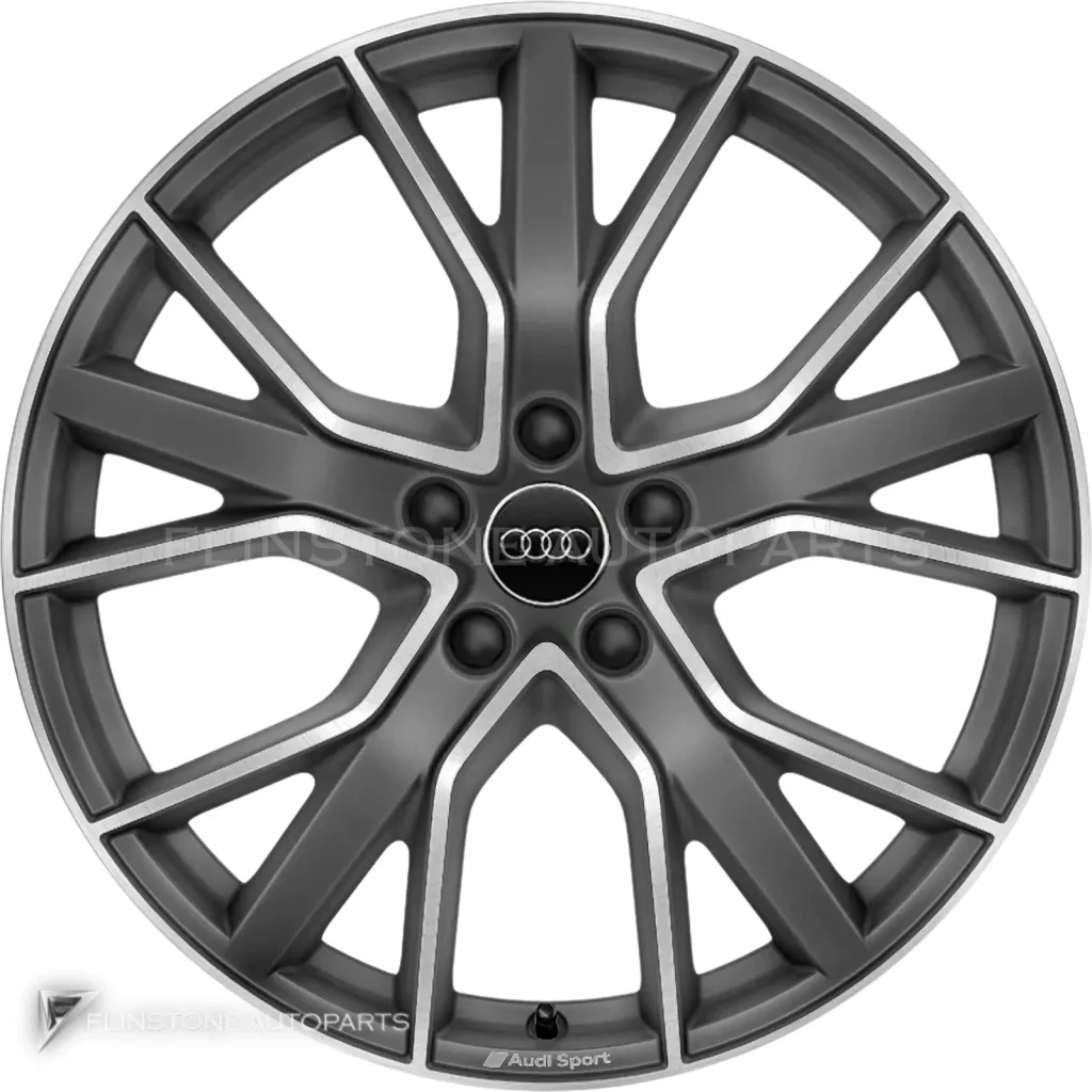 ล้อแท้นำเข้า Audi Sport 5 V Spoke Star ขอบ 19 นิ้ว รุ่น A4 8W สี Titanium Grey with Diamond Cut