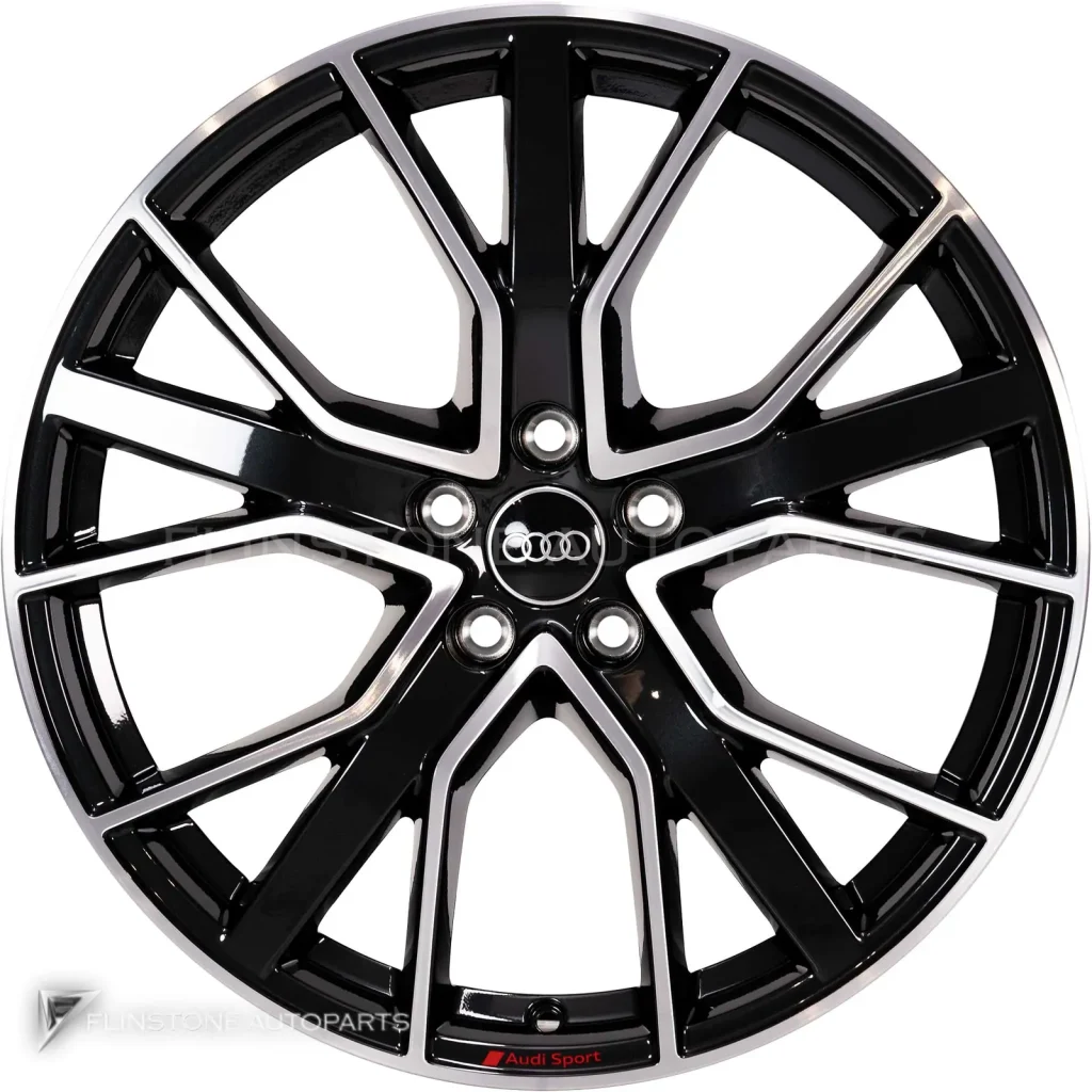 ล้อแท้นำเข้า Audi Sport 5 V Spoke Star ขอบ 20 นิ้ว รุ่น Q5 80A สี Anthracite Black with Diamond Cut