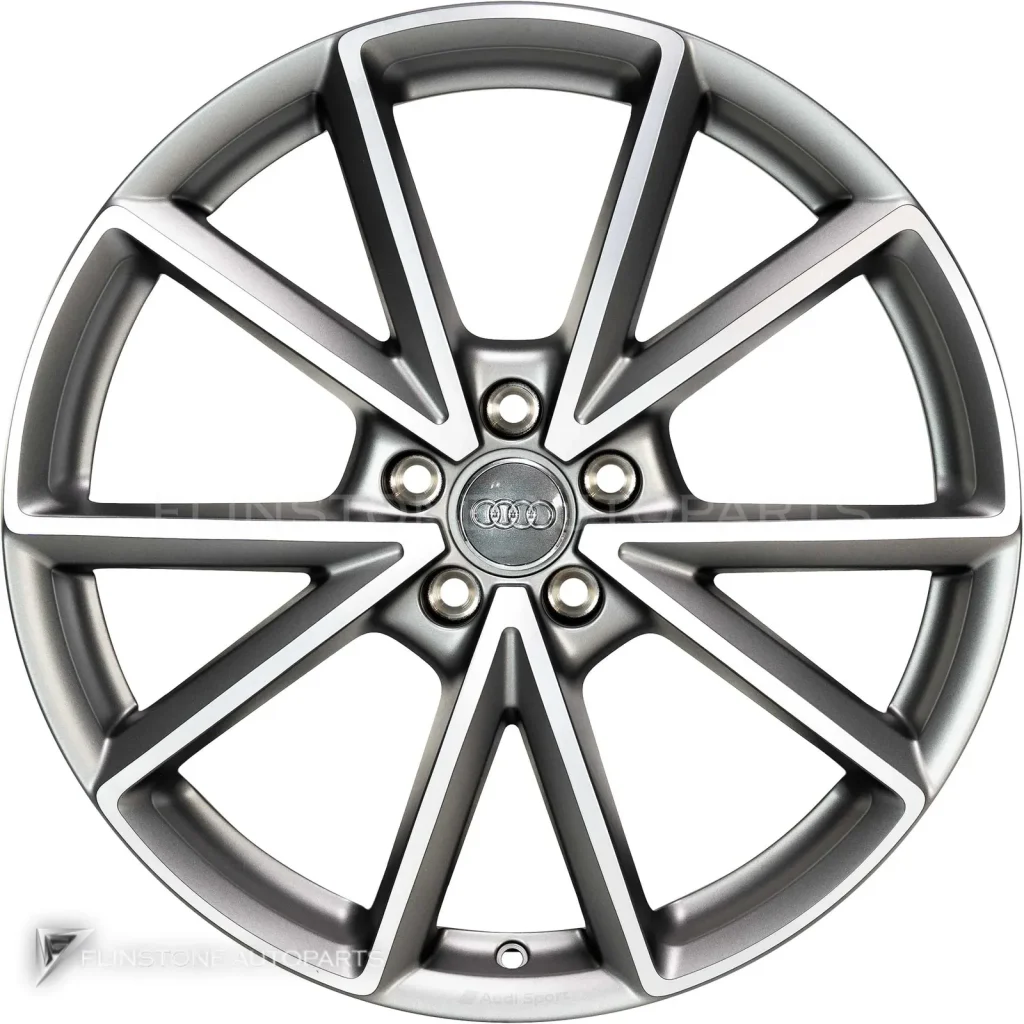 ล้อแท้นำเข้า Audi Sport 5 V Spoke ขอบ 20 นิ้ว รุ่น TT 8S สี Titanium Grey with Diamond Cut