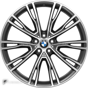 Genuine Wheels BMW 726I trim 21 inch Colour Orbit Grey with Bright Turned