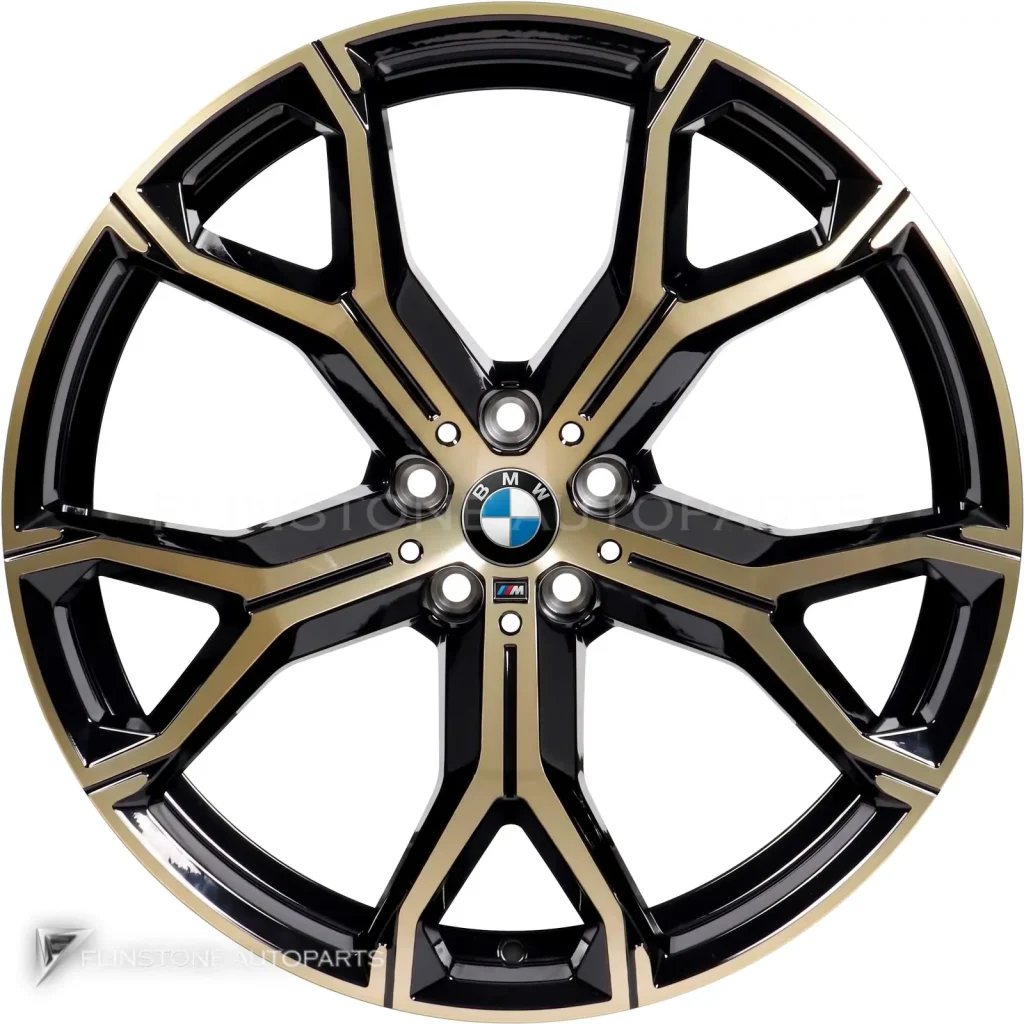 ล้อแท้ BMW 741 ขอบ 21 นิ้ว สี Jet Black with Bright Turned Night Gold