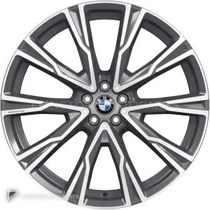 Genuine Wheels BMW 758I trim 22 inch Colour Orbit Grey with Bright Turned