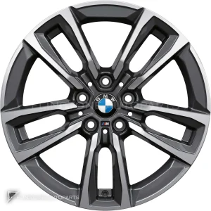 ล้อแท้ BMW 834M ขอบ 17 นิ้ว สี Gunmetal Grey with Bright Turned and Silver Inserts