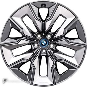 ล้อแท้ BMW 910I ขอบ 21 นิ้ว สี Gunmetal Grey with Bright Turned and Silver Inserts