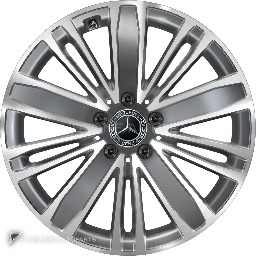 ล้อแท้นำเข้า Mercedes-Benz 10 Double Spoke ขอบ 18 นิ้ว รุ่น 213-18 สี Tremolite Metallic with High Sheen