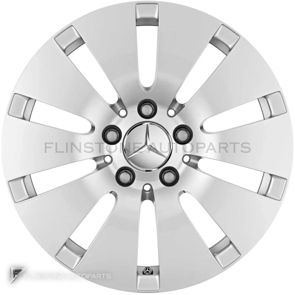 ล้อแท้นำเข้า Mercedes-Benz 10 Hole ขอบ 16 นิ้ว รุ่น 242-16 สี Vanadium Silver