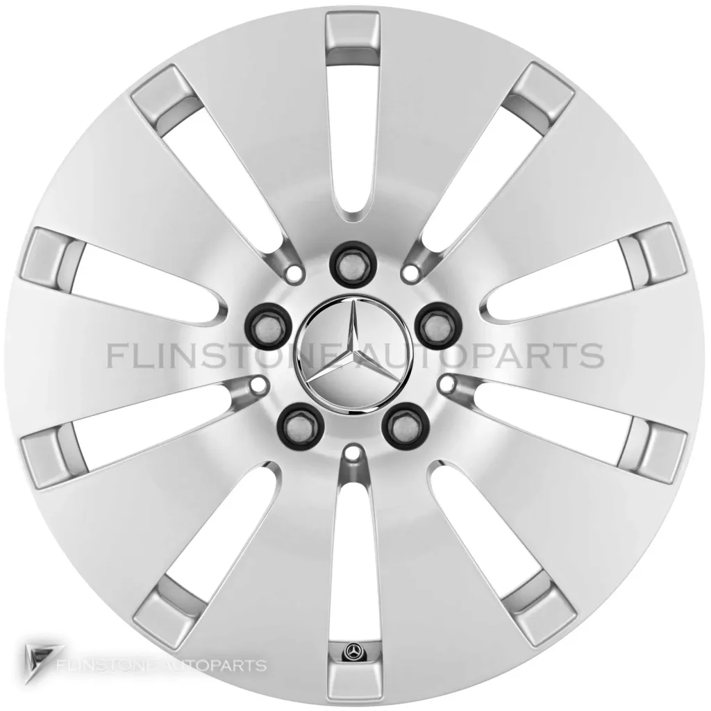 ล้อแท้นำเข้า Mercedes-Benz 10 Hole ขอบ 16 นิ้ว รุ่น 205-16 สี Vanadium Silver