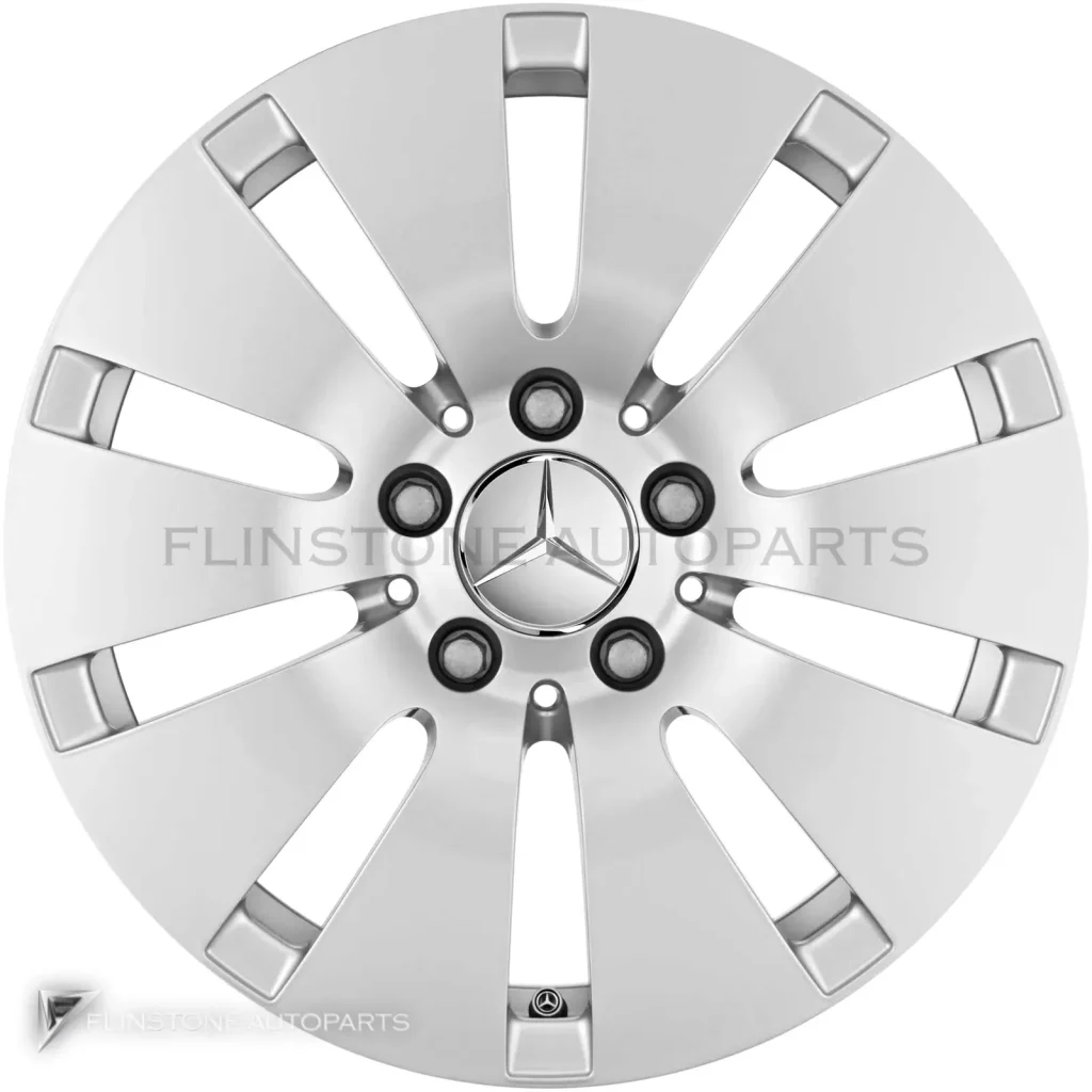 ล้อแท้นำเข้า Mercedes-Benz 10 Hole ขอบ 16 นิ้ว รุ่น 213-16 สี Vanadium Silver
