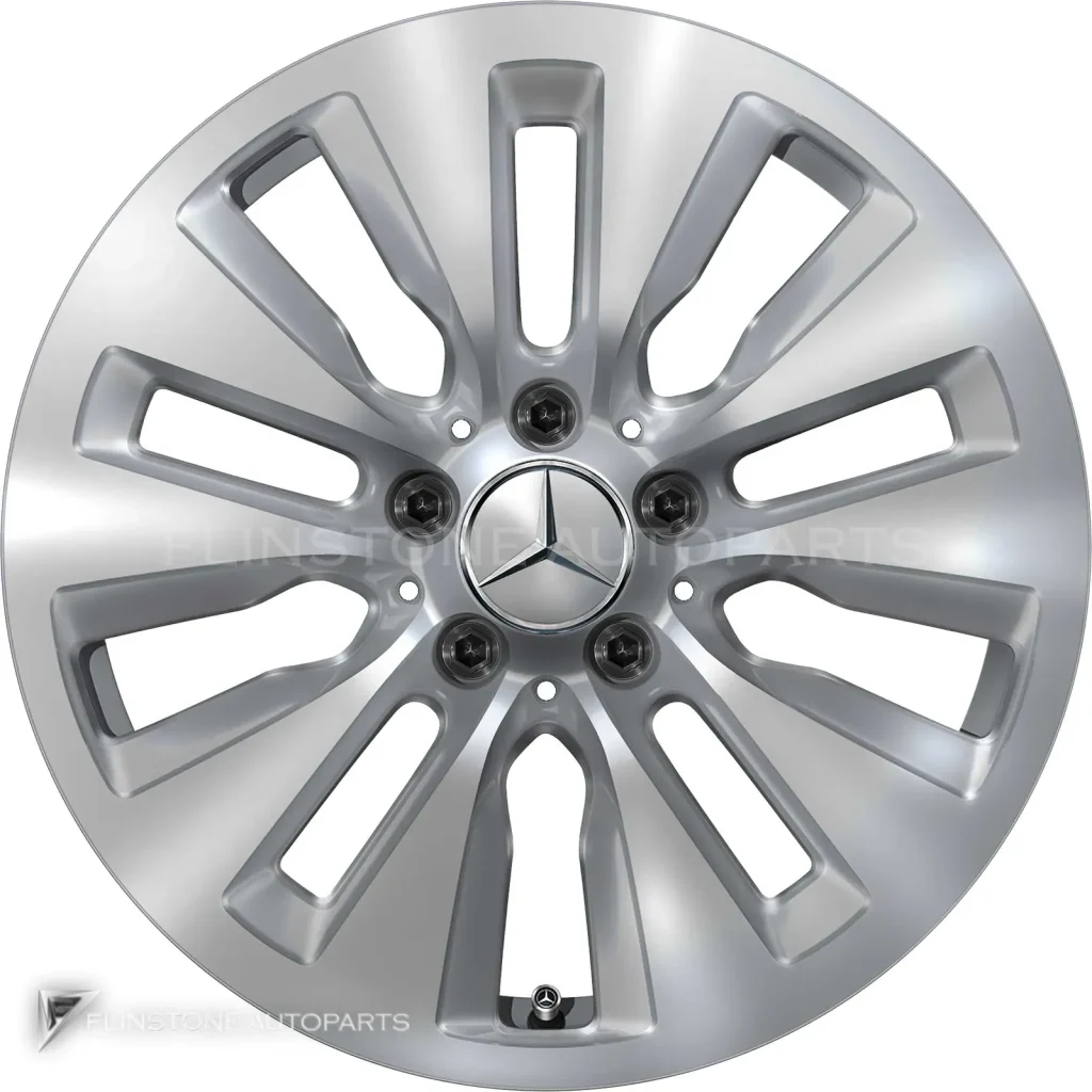 ล้อแท้นำเข้า Mercedes-Benz 10 Hole ขอบ 17 นิ้ว รุ่น 206-17 สี Vanadium Silver