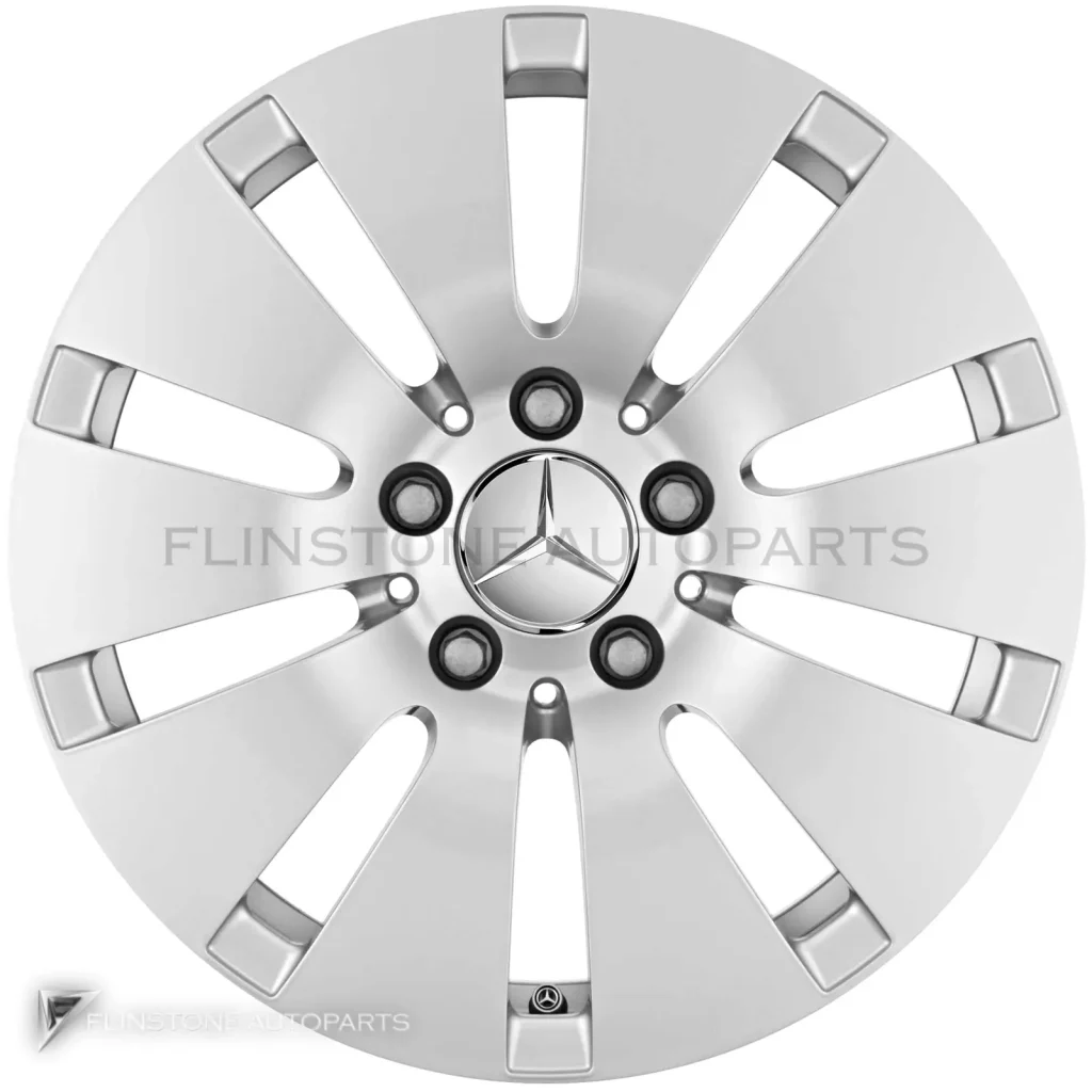 ล้อแท้นำเข้า Mercedes-Benz 10 Hole ขอบ 17 นิ้ว รุ่น 205-17 สี Vanadium Silver