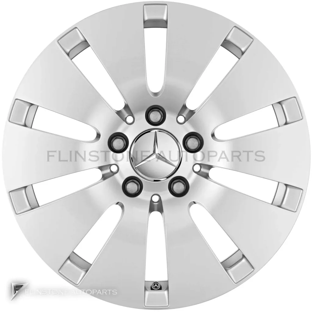 ล้อแท้นำเข้า Mercedes-Benz 10 Hole ขอบ 17 นิ้ว รุ่น 213-17 สี Vanadium Silver
