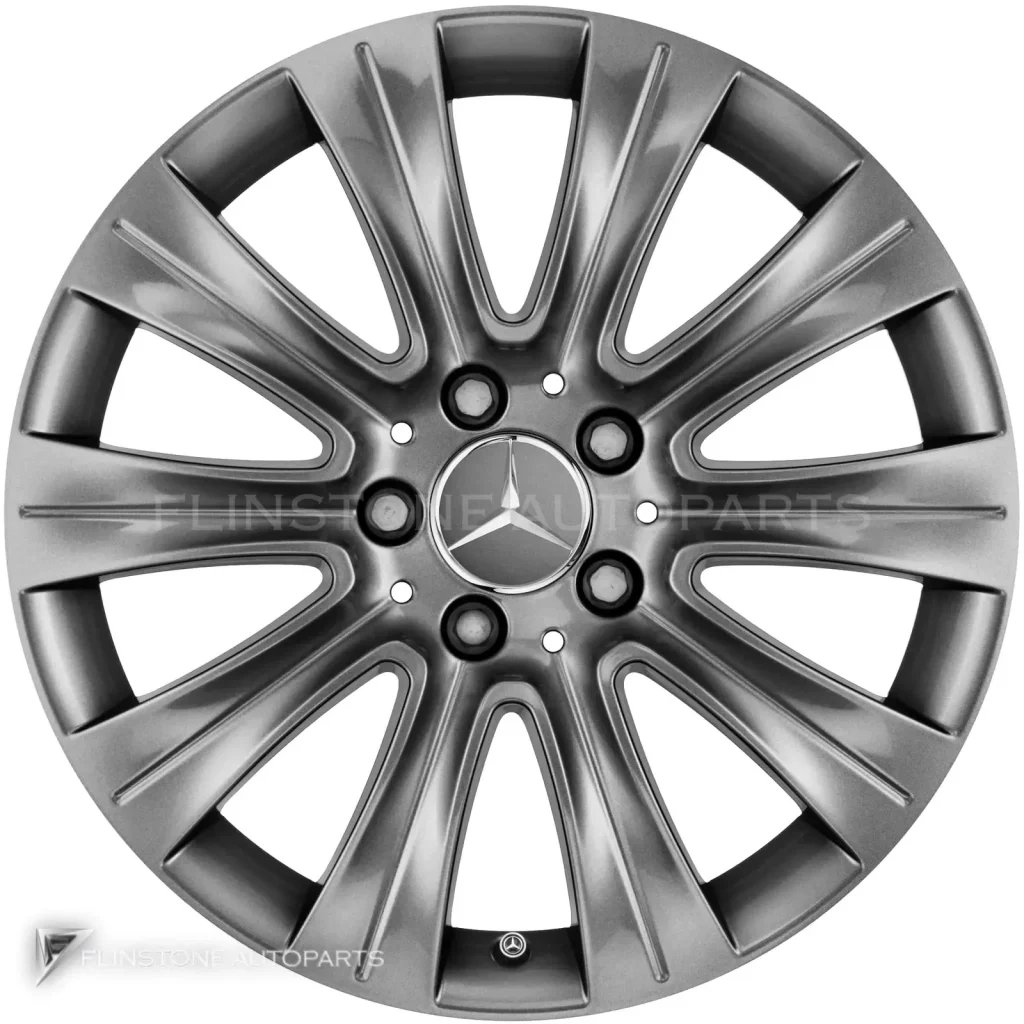 ล้อแท้นำเข้า Mercedes-Benz 10 Spoke ขอบ 17 นิ้ว รุ่น 207-17 สี Himalaya Grey
