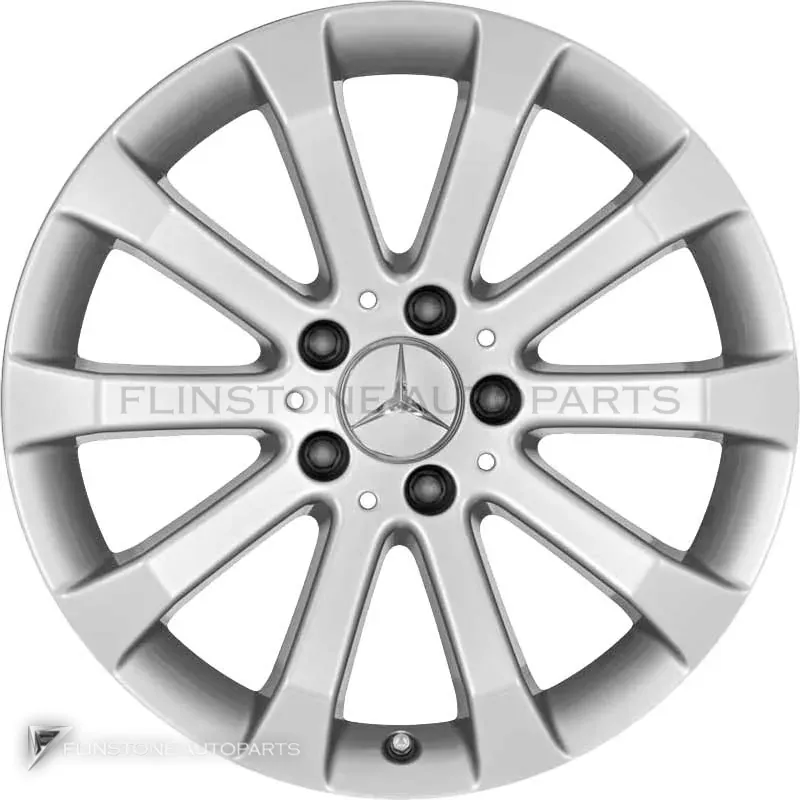 ล้อแท้นำเข้า Mercedes-Benz 10 Spoke ขอบ 17 นิ้ว รุ่น 219-17 สี Titanium Silver