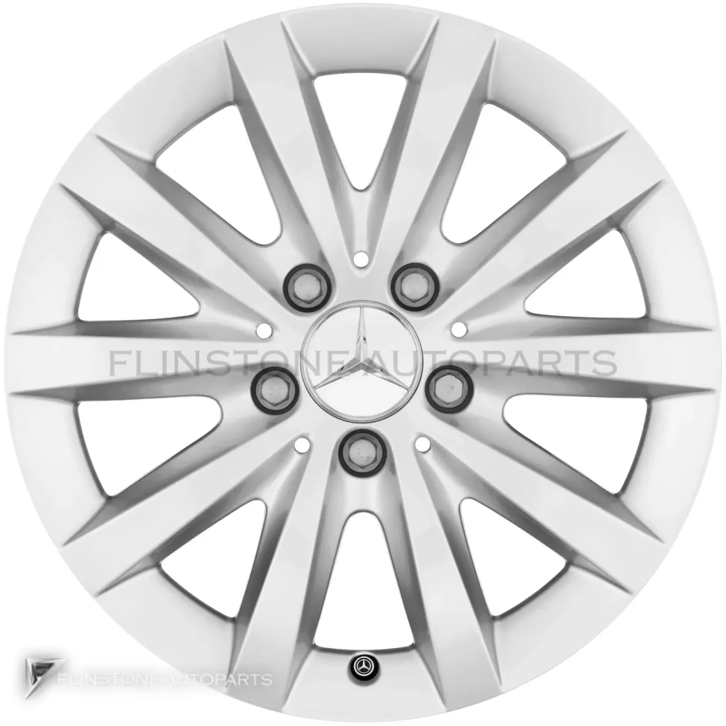 ล้อแท้นำเข้า Mercedes-Benz 10 Spoke ขอบ 16 นิ้ว รุ่น 246-16 สี Titanium Silver