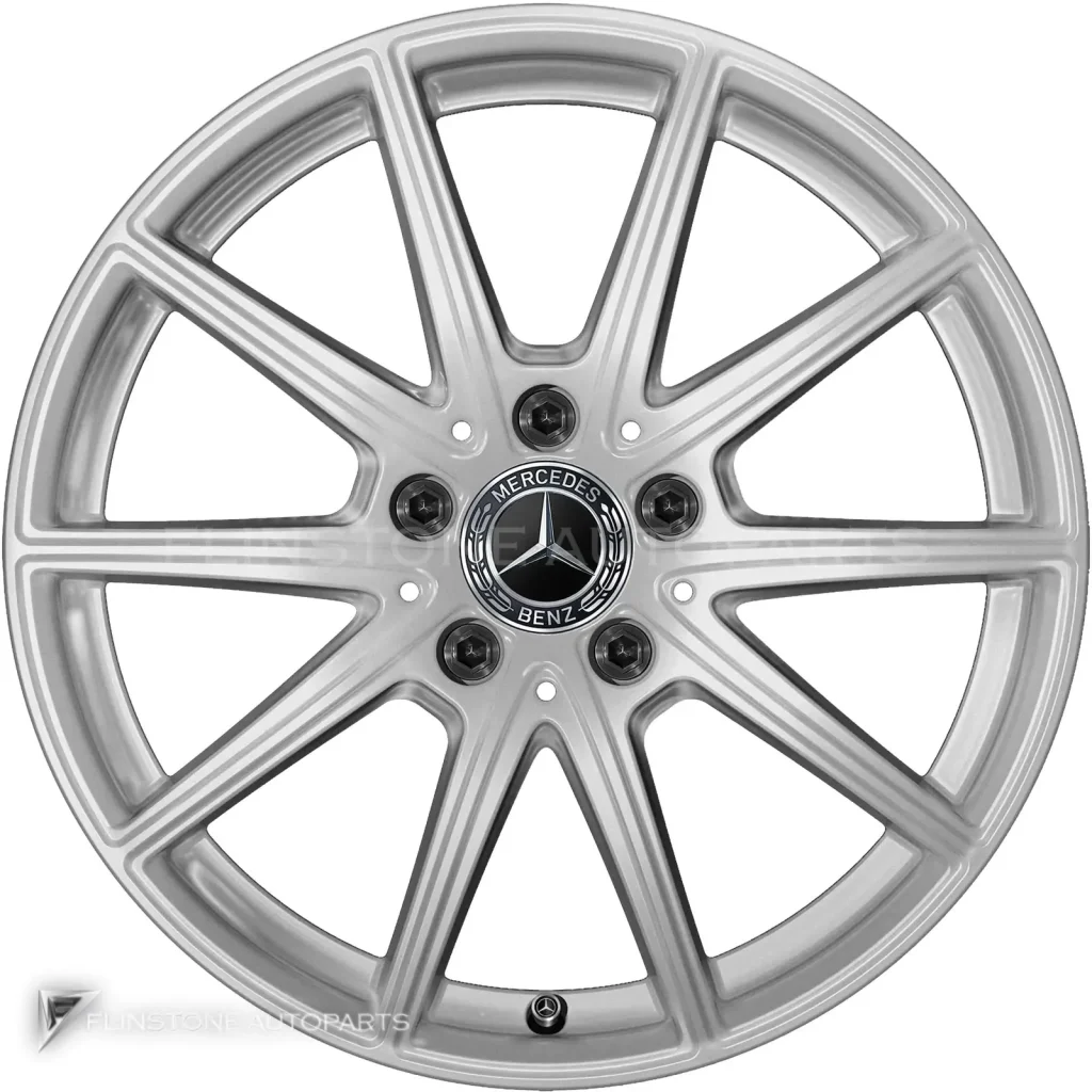 ล้อแท้นำเข้า Mercedes-Benz 10 Spoke ขอบ 17 นิ้ว รุ่น 177-17 สี Vanadium Silver