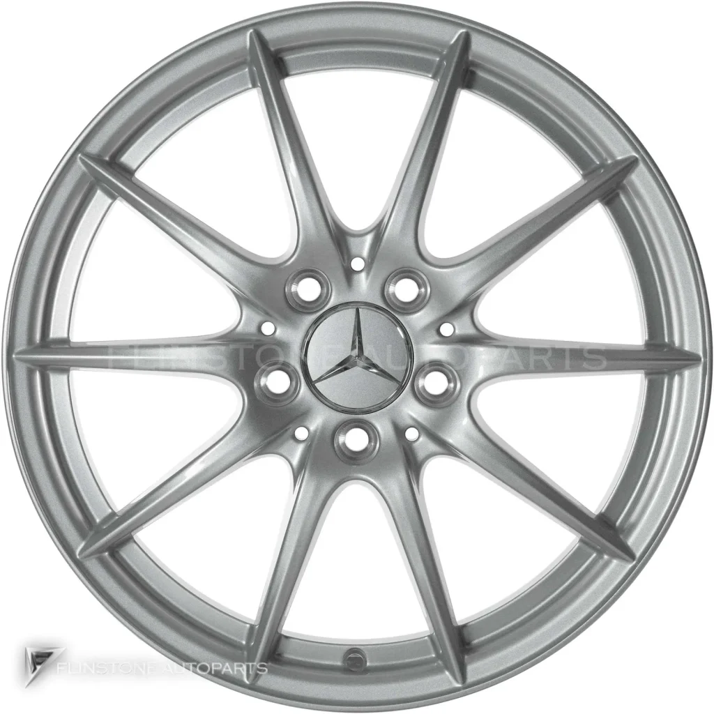 ล้อแท้นำเข้า Mercedes-Benz 10 Spoke ขอบ 17 นิ้ว รุ่น 246-17 สี Titanium Silver