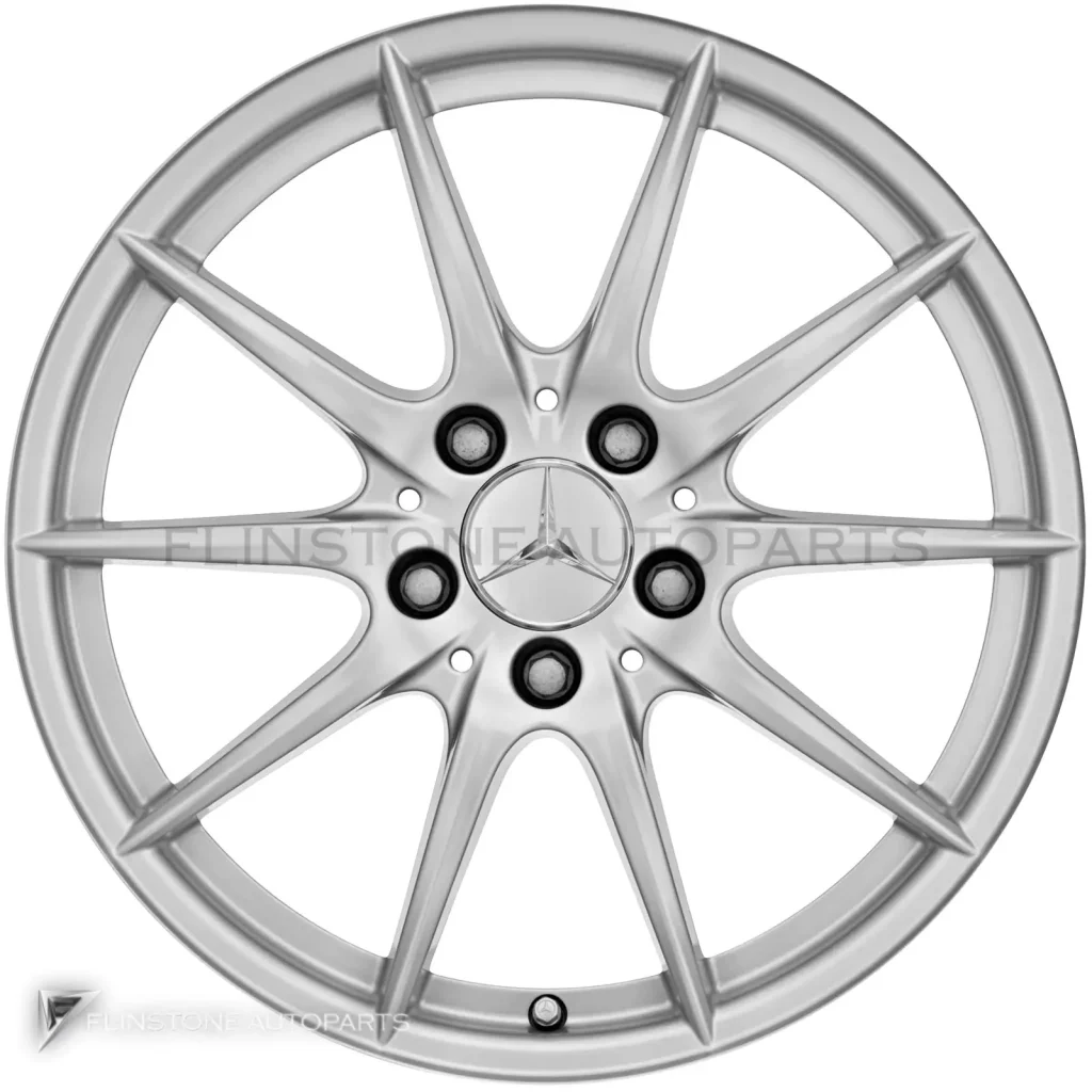ล้อแท้นำเข้า Mercedes-Benz 10 Spoke ขอบ 16 นิ้ว รุ่น 172-16 สี Titanium Silver