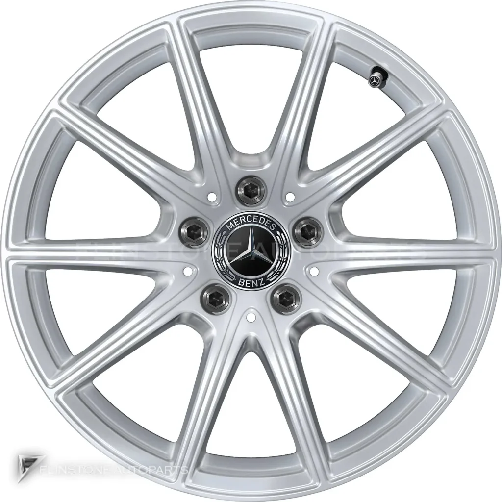 ล้อแท้นำเข้า Mercedes-Benz 10 Spoke ขอบ 17 นิ้ว รุ่น 206-17 สี Vanadium Silver
