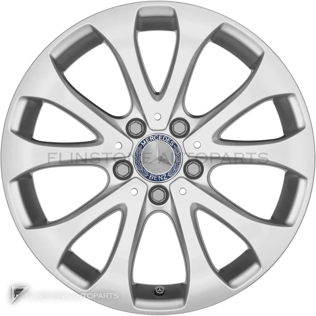 ล้อแท้นำเข้า Mercedes-Benz 10 Spoke ขอบ 17 นิ้ว รุ่น 213-17 สี Vanadium Silver