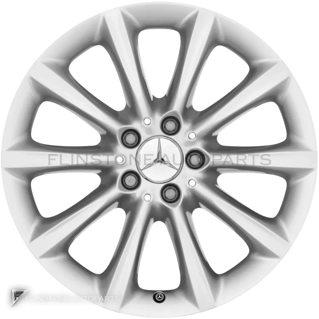 ล้อแท้นำเข้า Mercedes-Benz 10 Spoke ขอบ 18 นิ้ว รุ่น 166-18 สี Titanium Silver