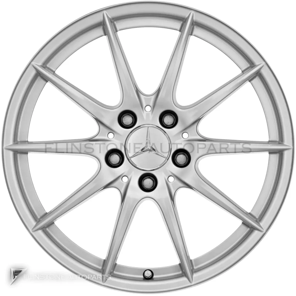 ล้อแท้นำเข้า Mercedes-Benz 10 Spoke ขอบ 17 นิ้ว รุ่น 166-17 สี Titanium Silver