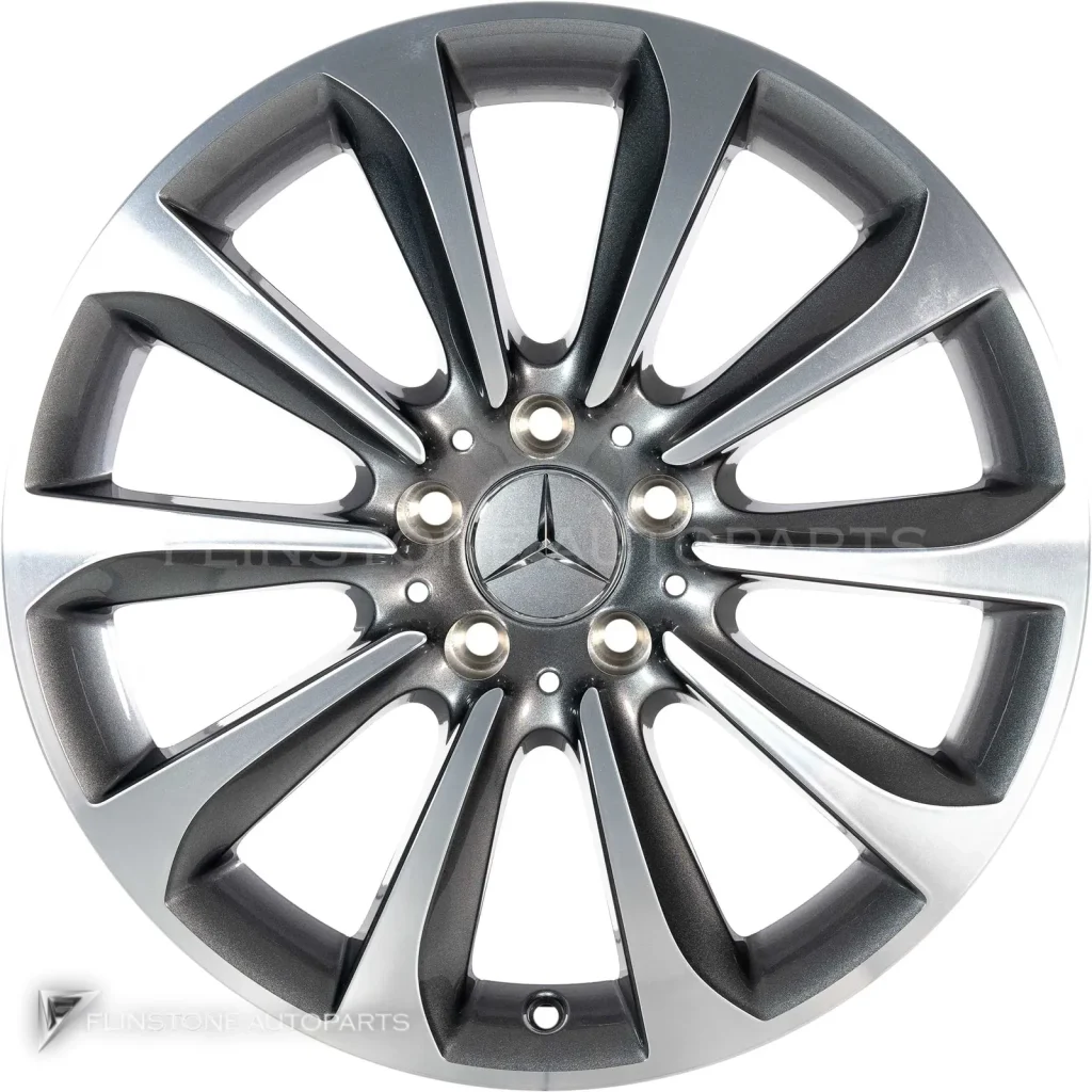 ล้อแท้นำเข้า Mercedes-Benz 10 Spoke ขอบ 18 นิ้ว รุ่น 218-18 สี Himalaya Grey with High Sheen