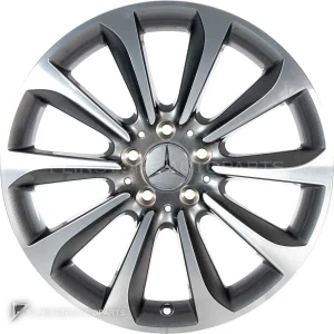 Genuine Wheels Mercedes-Benz 10 Spoke trim 18 inch model 218-18 Colour Himalaya Grey with High Sheen