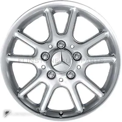 ล้อแท้นำเข้า Mercedes-Benz 10 Spoke ขอบ 15 นิ้ว รุ่น 202-15 สี Standard Silver
