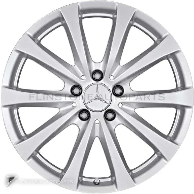 ล้อแท้นำเข้า Mercedes-Benz 10 Spoke ขอบ 18 นิ้ว รุ่น 221-18 สี Titanium Silver