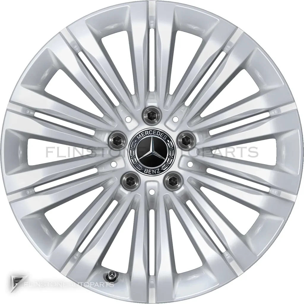 ล้อแท้นำเข้า Mercedes-Benz 10 Twin Spoke ขอบ 17 นิ้ว รุ่น 206-17 สี Vanadium Silver